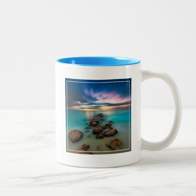 A Beautiful Sunset Over Grace Bay | Turks & Caicos Two-Tone Coffee Mug (Right)