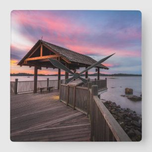 A Beautiful Sunset Square Wall Clock