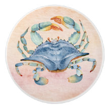 A beautiful watercolor blue crab beautiful shell