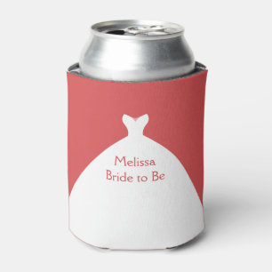 A Beautiful Wedding Gown Bridal Shower Can Cooler
