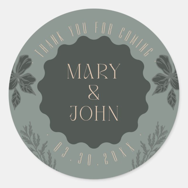 A Beautiful Wedding Sticker  (Front)