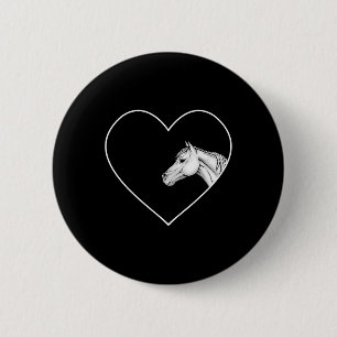 A Beautiful White Horse For Riding Girls Heart Of 2 Inch Round Button