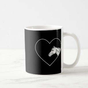 A Beautiful White Horse For Riding Girls Heart Of  Coffee Mug