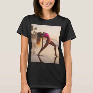 A beautiful woman posed wonderfully as a high-end  T-Shirt