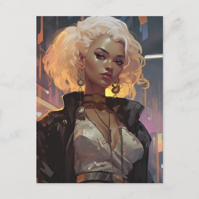 A Beautiful Woman Postcard (Front)