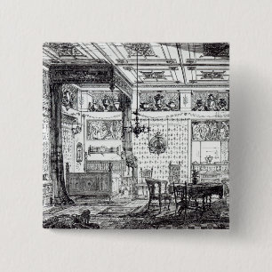 A Bed Room 2 Inch Square Button