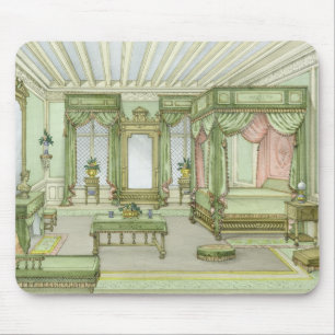A Bedroom interior in Henri II style (colour litho Mouse Pad