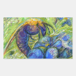 A Bee & Forget-me-not Flowers Sticker