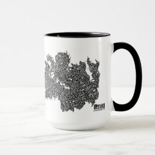A Behemoth Battling a Griffin Mug