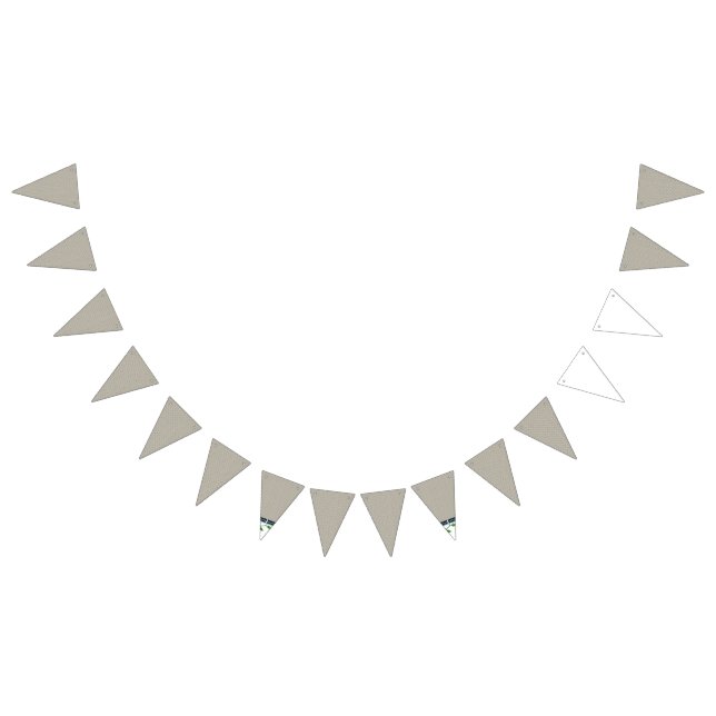 a beige background with a pattern of small squares bunting flags (All)