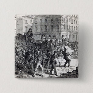 A Belfast Riot 2 Inch Square Button