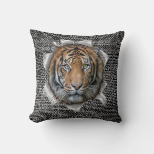 A Bengal Tiger wildlife Throw Pillow