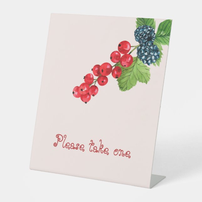 A Berry Special Blush Please Take One Shower Pedestal Sign (Front)