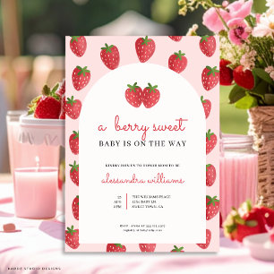 A Berry Sweet Baby Is on The Way Baby Shower Invitation