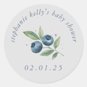 A Berry Sweet Baby Shower Classic Round Sticker