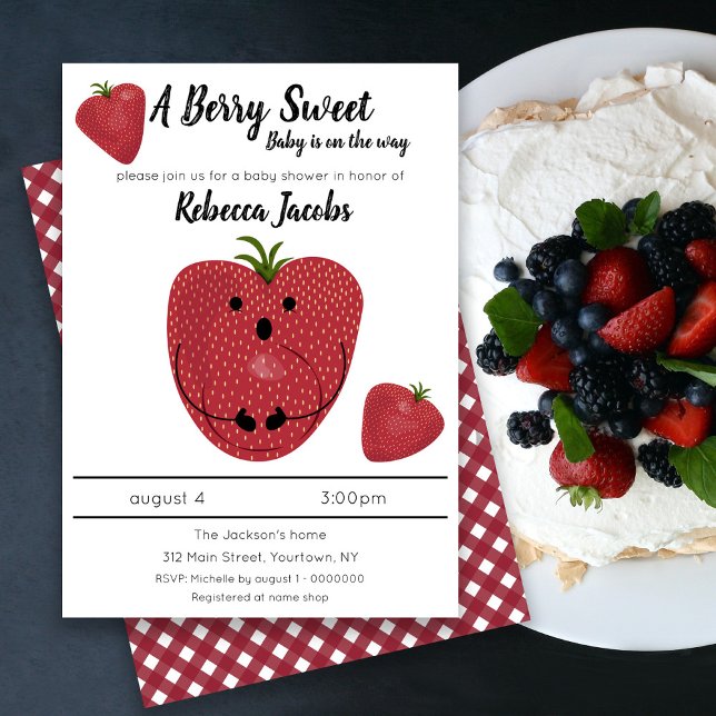 A berry sweet  Baby Shower Invitation (Creator Uploaded)