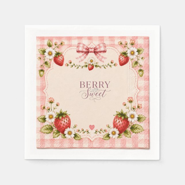 A Berry Sweet  Birthday Napkin (Front)