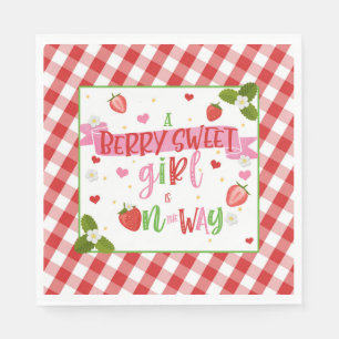 A Berry Sweet Girl is on the Way  Napkin