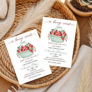 A Berry Sweet Little One Baby Shower Invitation