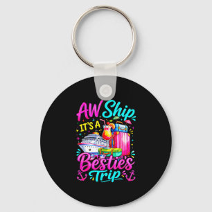 A besties trip cruise matching travel crew women keychain