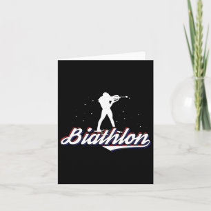 A Biathlete With Rifle And Cross-country Skis Moti Card