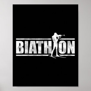 A Biathlete With Rifle And Cross-country Skis Moti Poster