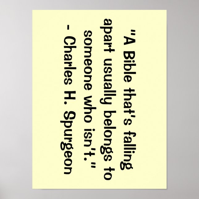 A bible that's falling apart poster (Front)