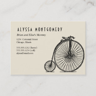a bicycle made for two:  art deco mommy card