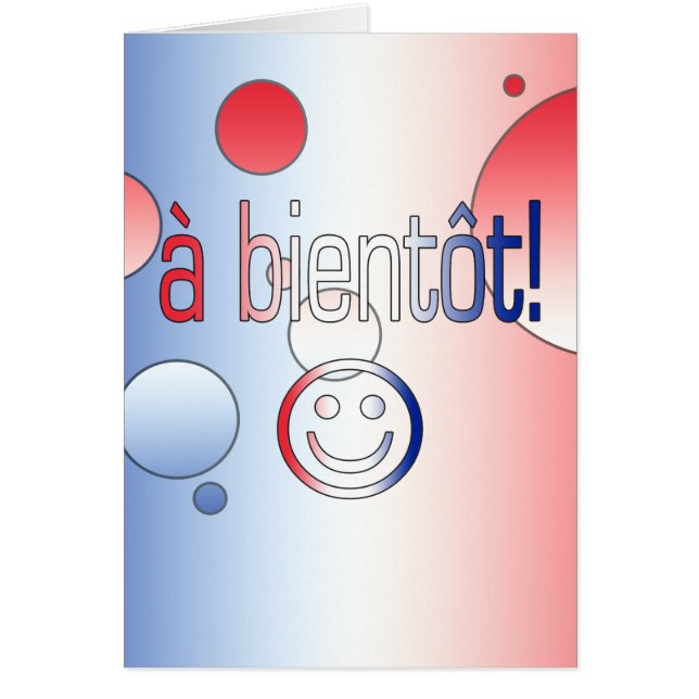 A Bientôt! French Flag Colours Pop Art (Front)