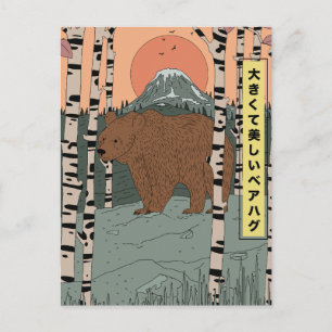 A big beautiful bear hug postcard