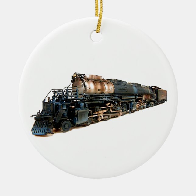 A Big Boy Steam Locomotive Ceramic Ornament (Front)