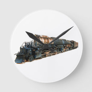 A Big Boy Steam Locomotive Round Clock