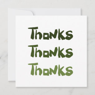 A big fun Hand-Lettered Thank You greeting card 