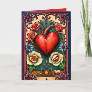 A Big Heart Folded Note Card