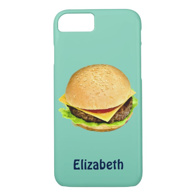 A Big Juicy Cheeseburger Photo Personalized Case-Mate iPhone Case (Back)