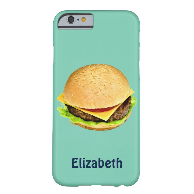 A Big Juicy Cheeseburger Photo Personalized Case-Mate iPhone Case (Back)