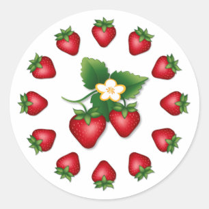 A Big, Red, Sweet Strawberry Large Sticker
