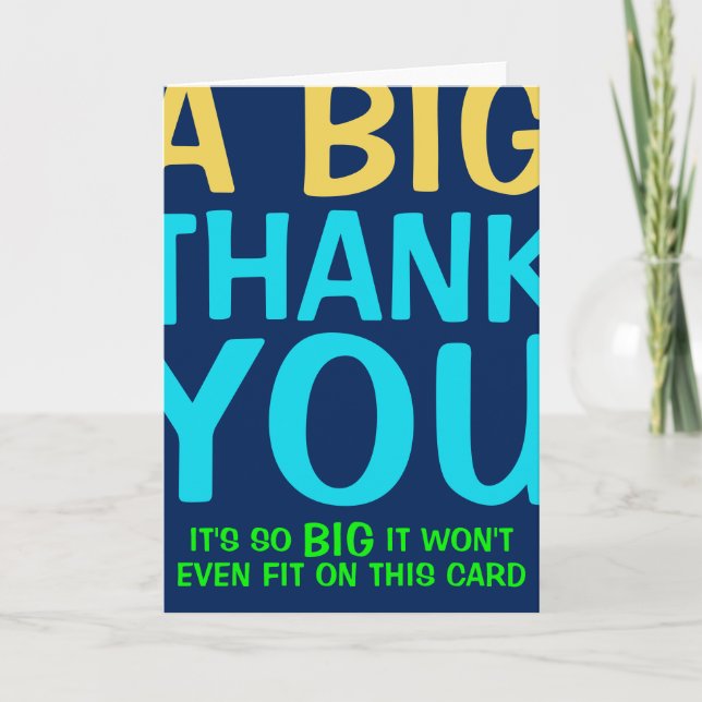 A Big Thank You Card (Front)