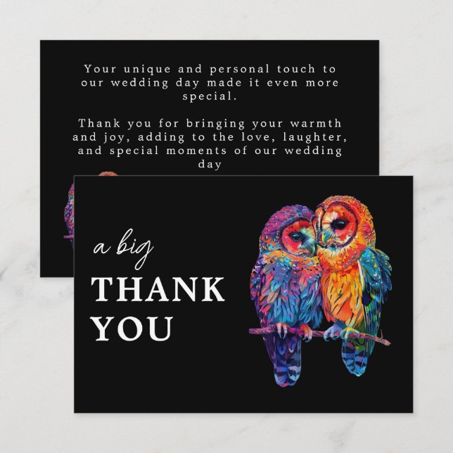 🌈 A big thank you LGBTQ  Eternal Unity wedding  Card (Front/Back)
