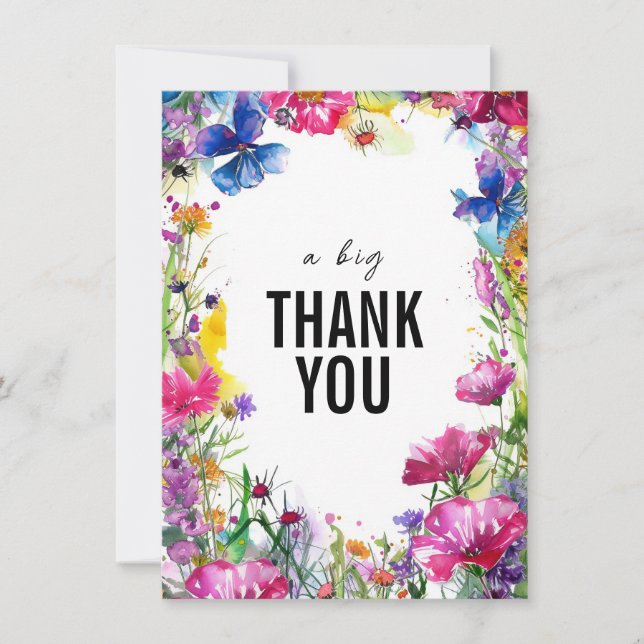 A big THANK YOU Meadow Blooms Collection Card (Front)