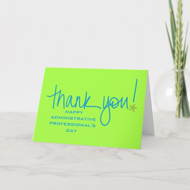 A Big Thank You to Administrative Professionals Card (Front)