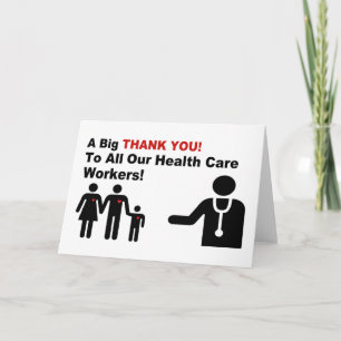 A Big Thank You to all Our Health Care Workers Card