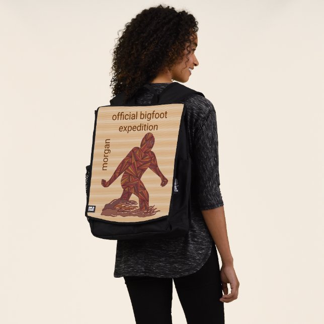 A Bigfoot Walking Sasquatch Official Expedition Backpack (Worn)