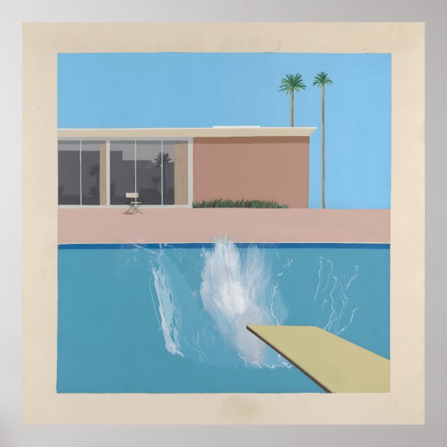 A Bigger Splash – California Pool Print Hockney (Front)