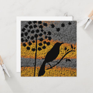 A Bird Among the Feathers Card