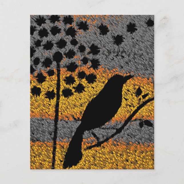 A Bird Among the Feathers Paper Sheet (Front)