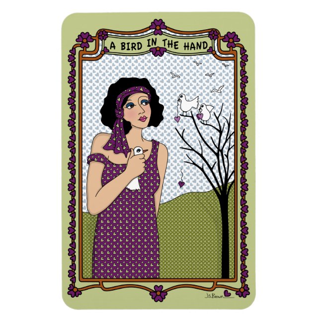 A Bird In The Hand_A_ Flex Magnet 4"x6" (Vertical)