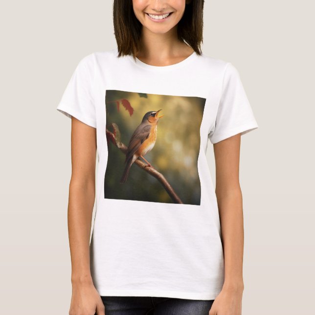 A bird singing in the morning T-Shirt (Front)