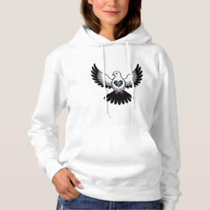 a bird with wings spread wide, T-Shirt Hoodie