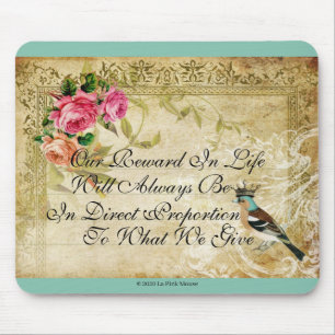 A Birdy Once Told Me, French Inspired Mouse Pad